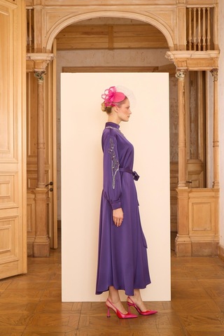 Senna Catherıne Dress Mor Mor
