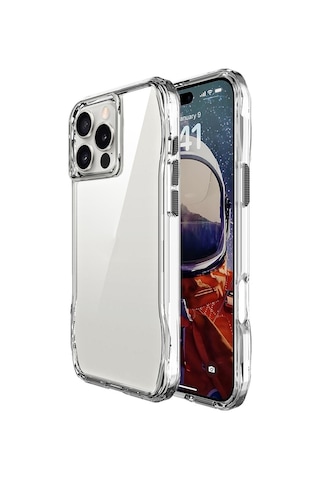 Apple Uyumlu iPhone 16 Pro Kılıf Airbagli Şeffaf Zore İncek Kapak Seffaf