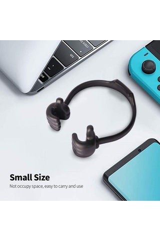 Mufunye Abs Malzeme Dört Parmaklı Telefon Tutucu - 7 İnç Altı Cihazlar İçin Dayanıklı Taşınabilir Siyah Stant