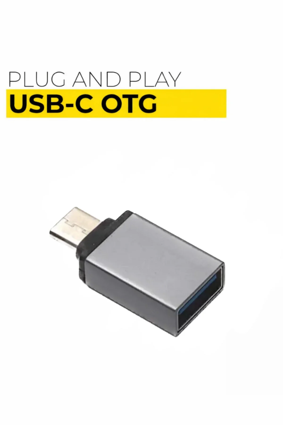 Type-c Flash Bellek Takma Aparatı Usb-c To Usb Dönüştürücü Otg Gri