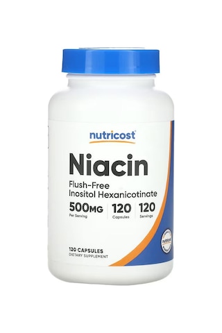 Nutricost Vitamin B3 Niacin Flush-free 500 Mg 120 Capsules