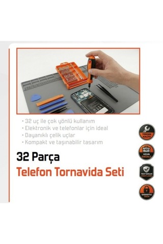 32 Parça Telefon Ve Elektronik Tamir Mini Tornavida Seti Cımbızlı Hassas Bits Uçlu Saklama Kutulu Takım - Hassas Telefon Tamir Tornavida Seti Sertleştirilmiş Çelik Uçlu & Cımbızlı Mini Tamirat Seti