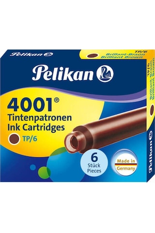 Pelikan 4001 6'Lı Kısa Kartuş Kırmızı
