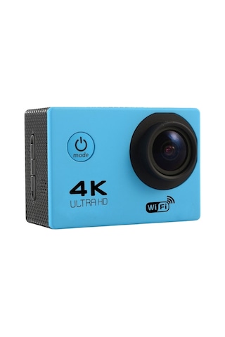 F60 2.0 İnç Ekran 170 Derece Geniş Açılı Wifi Sport Action Camera Kamera Kamerası, Su Geçirmez Konut Kılıfı, Destek 64gb Mikro Sd Kartı Mavi