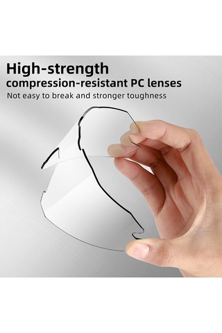 West Bıkıng Yp0703164 Tr90 Çerçeve Buğu Önleyici Bisiklet Gözlükleri Uv400 Fotokromik Güneş Gözlüğü - Siyah