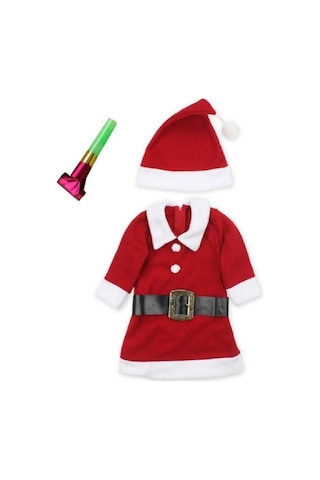 Pembecin Bebek Çocuk Noel Baba Yılbaşı Kostüm Kırmızı
