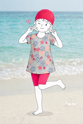 Zuzunga Daisy Bloom Kız Çocuk Mayo Takımı Mavi