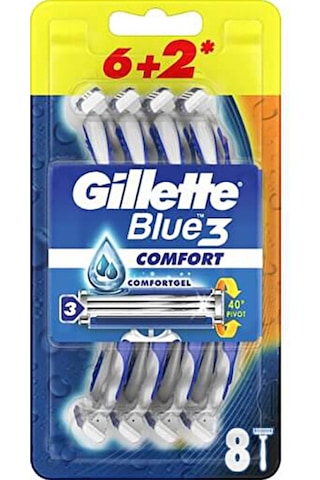 2 Adet Gillette Blue3 Tıraş Bıçağı 6+2 Comfort