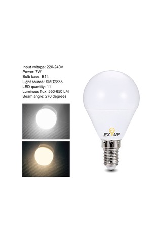 Dianziye 5 Adet Iç Mekan Led Ampulü - E14 Taban, 7w, 220-240v, 270 Açı, 2800-3500k Sıcak Beyaz, Yumuşak Işık
