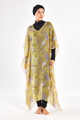 Adasea Uv Korumalı Mayo Üzerine Tek Pareo Kaftan 1705 Sarı Sarı