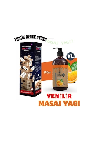 Rekze Portakal Aromalı Masaj Yağı 250 ML + Erotik Denge Seks Oyunu