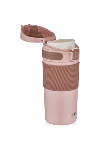 Tkk 450 Ml Pembe Paslanmaz Çelik Termos Matara - Kahve Kupası/Termosu