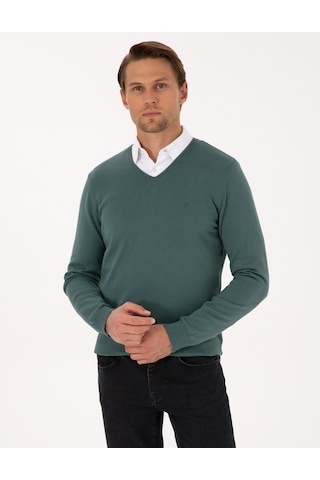 Pierre Cardin Erkek Yeşil Kazak /triko 50314190-vr054 Yeşil