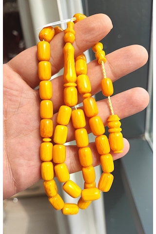 Çubuk Katalin Mışmışi Sarı Ful Hareli Dik Damar Tesbih