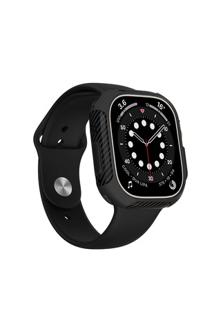 Ekılıf - Apple Uyumlu Watch Ultra 49mm - Kasa Koruyucu Silikon Tpu Kasa Koruyucu Watch Gard 31 - Siyah