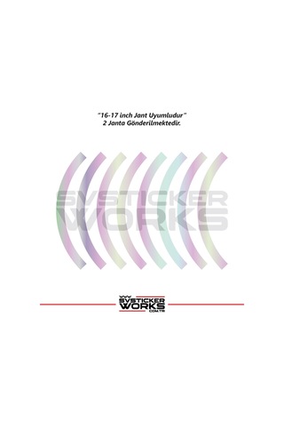 Motosiklet Jant Şeridi Jant Sticker Yarım Kaplama Daire 17-18 İnch Jant Motor Uyumlu Hologram