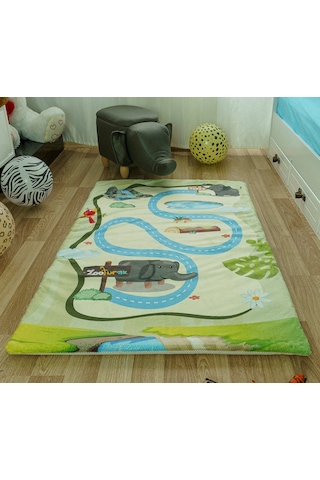 Zooturak Peluş Çocuk Matı Fil Rokka 100cm x 150cm