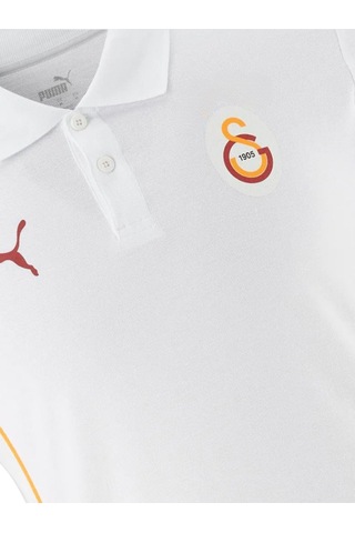 Galatasaray Lisanslı A-takım Lazer Kutulu Kişiye Özel Polo Yaka Beyaz T-shirt Beyaz