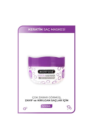 Keratin Saç Maskesi 500 Ml - Yıpranmış Saçlar İçin - Mrfs