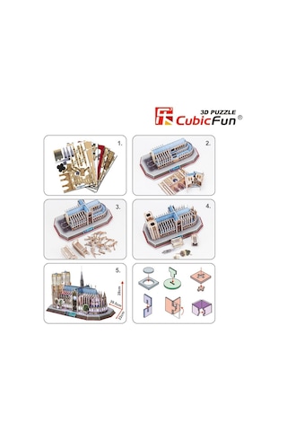3D Puzzle Notre Dame De Paris 149 Parça(Ledli)