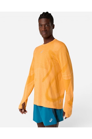 Asics Road Seamless Ls Top Erkek Sarı Uzun Kollu Tshirt 2011d356-800