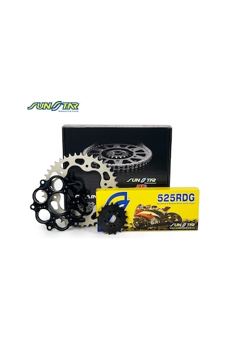 Sunstar Zincir Dişli Seti Ducatı Dıavel S 1260 Cc 2018-2020 / Zincir : Sunstar 525rdg Çelik -112 / Dişli: Jt 15t-43t