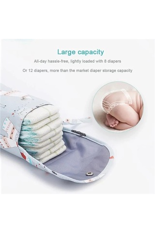 Jialan Bebek Bezi Çantası Su Geçirmez İslak Kuru Paketi Mumya Gri