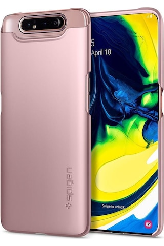 Spigen Galaxy Uyumlu A80 Kılıf Thin Fit Rose Gold