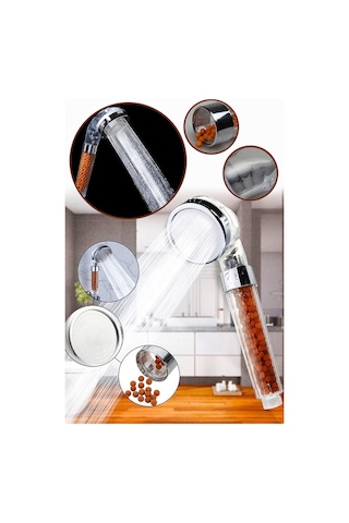 Büro Ev Banyosu İçin Tasarruflu Boncuk Filtreli Kireç Önleyici Duş Başlığı Diğer