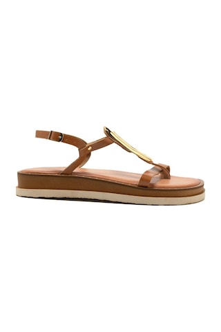 146 Camel Sandalet Kadın 26035 Myconian 2025 Greek Sandal Camel