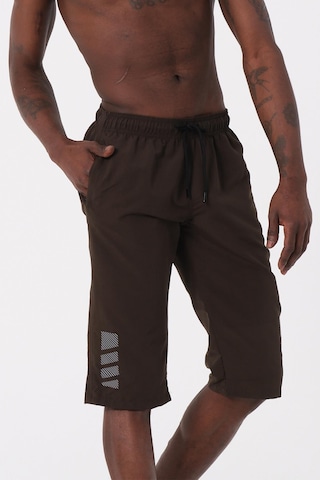 Haki Yeşil Büyük Beden Diz Altı Uzun Boy Basic Model Su İtici Özellikli Erkek Plaj Deniz Kapri Şort 001