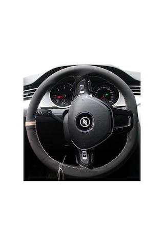 Oto Direksiyon Kılıfı Alcantara Model Alcantra Bej Dikişli