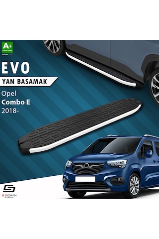 S-dizayn Opel Combo E Uzun Şase Evo Aluminyum Yan Basamak 213 Cm 2018 Üzeri