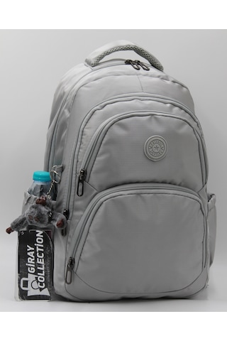 Özel Su İtici Kumaş Gri Unisex Okul Çantası 34600