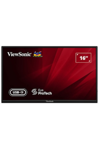 Viewsonic Va1650 16" 60 Hz 7 MS Hdmı+Usb-C Fullhd Ips Taşınabilir Monitör
