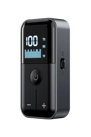 M20 2'si 1 Arada Bluetooth 5.4 Transmitter Ses Alıcı & Verici 3.5mm Aux, Micro Sd Kart Çalar, Led Ekranlı Kablos