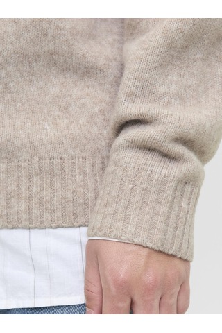 Jack & Jones Jjesoho Ollıe Knit Basic Erkek Crew Neck Kazak Modelleri Bej