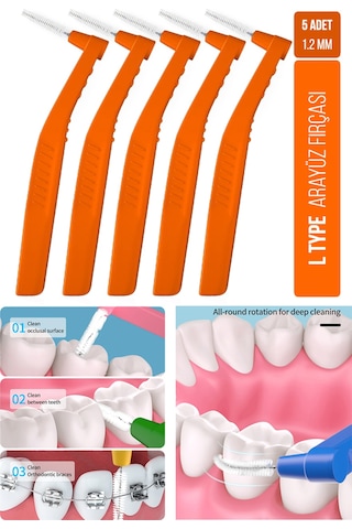 Oral White Arayüz Fırçası Turuncu 1.2 Mm Cleaning Pro 5 Adet