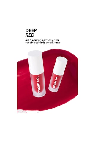 Cream Co. Nemlendirici Besleyici Işıltılı Dudak Yanak Göz Renklendirici Glow Tint Deep Red