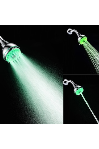 Xindoker Led Su Akışı İle Çalışan 3 Fonksiyonlu, 7 Renkli Otomatik Renk Değiştiren, Yüksek Basınçlı Duş Başlığı Boru Hariç Diğer
