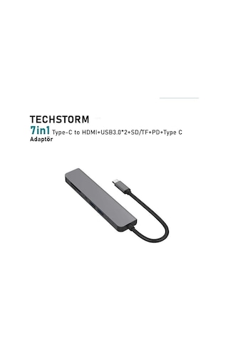 Uyumlu Type C To 4k Hdmı Usb 3.0 Sd Tf Pd Type-c Taşınabilir 7in1