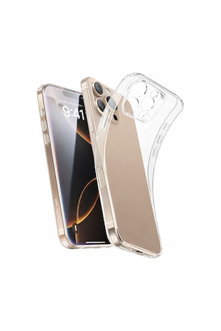 Apple iPhone 16 Pro Max Uyumlu Kılıf Şeffaf Kamera Korumalı 3d