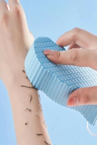 MorBebe Bebek Banyo Ölü Deri Sökücü Cil Temizleyicisi Vücut Duş Süngeri Yoğun Peeling Fırçası Masaj Sünger