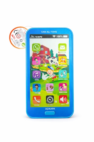 Eğitici Oyuncak Telefon Sesli Işıklı Çocuk Oyuncak Smartphone Mavi