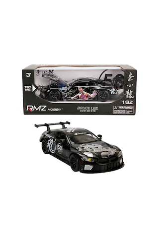1:32 Sesli Ve Işıklı Rmz Hobby Bruce Lee Serisi Die Cast Çek Bırak Model Araba - Siyah Bmw M8 Gte Si