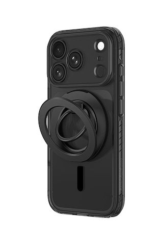 Apple iPhone Uyumlu 18 Pro Max Kılıf M-safeli Yüzük Standlı Amazingthing Titan Pro Grip Ring Serisi Kapak Siyah