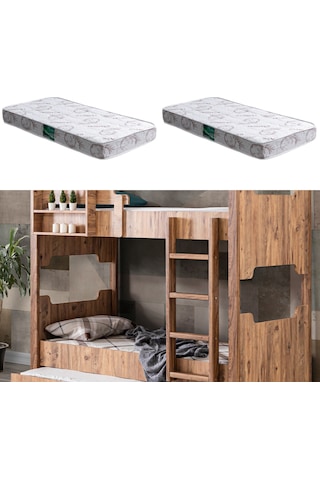 Mdf Profil Ranza , Avrasya Ayrılabilir Yavrulu Ranza 2 Adet Comfort Yatak 90 X 200 CM