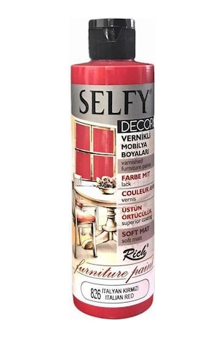 Rich Selfy Decor Vernikli Boya 240 Cc 826 Italyan Kırmızı