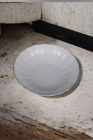 Kütahya Porselen Bone Luz Platin Fileli Bowl Kase 25x6cm 2000ml 2 Li Bnlzf25ks00 Çok Renkli