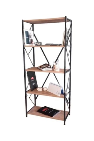 Rafburada Rafburada® 5 Katlı Kitaplık, Dekoratif Kitaplık, Ahşap Kitaplık.